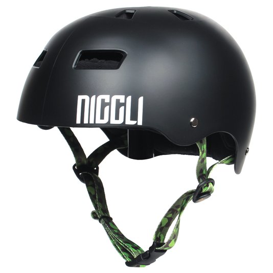 Capacete Niggli Pads Profissional Iron Preto/Verde