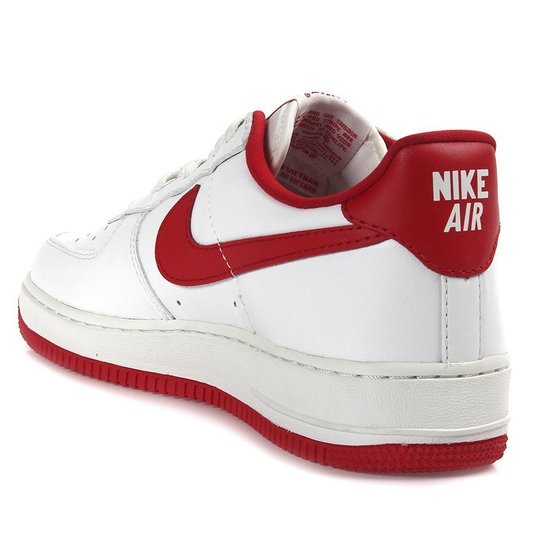 Tênis Nike Air Force I Low Retro Branco/Vermelho