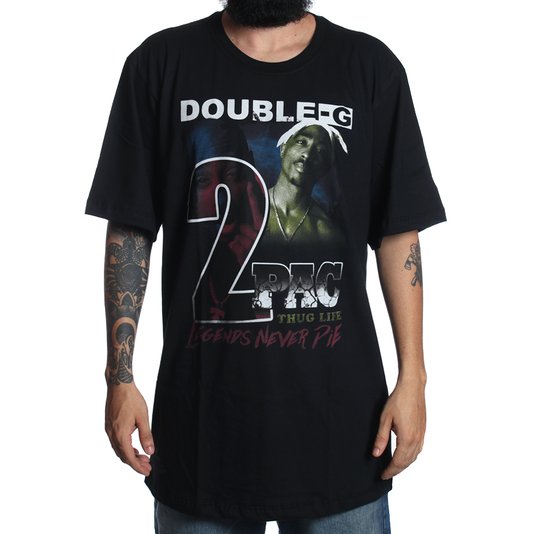 Camiseta Double-G Legends Tupac Preto