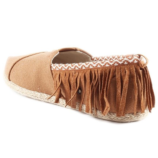 Alpargata Perky Flecos Camel Corda Khaki
