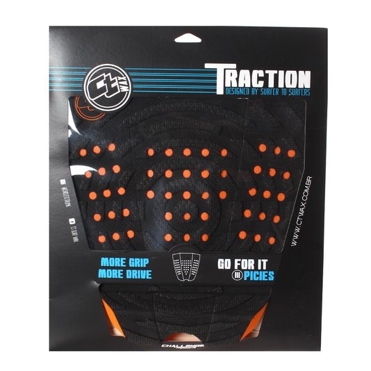 Deck CT Wax Traction Go For It Thermo Preto/Laranja
