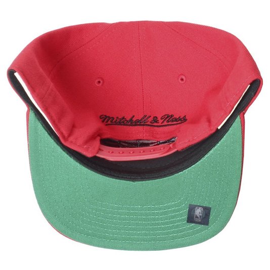 Boné Mitchell & Ness Chicago Bulls Lã Solid Vermelho