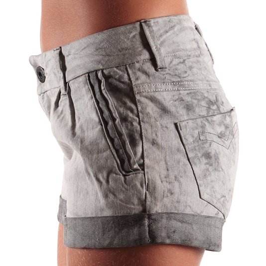 Shorts New Girl Skate Whitc Cinza