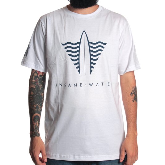 Camiseta Insane Water Logo Script Branco