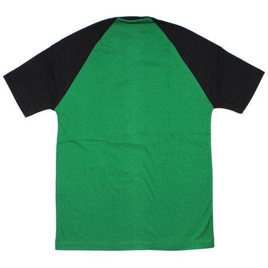 Camiseta Drop Dead Raglan Infantil Sketchy Verde/Preto