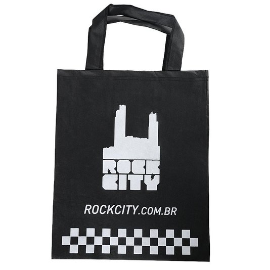 Ecobag Rock City Checkerboard Preto/Branco