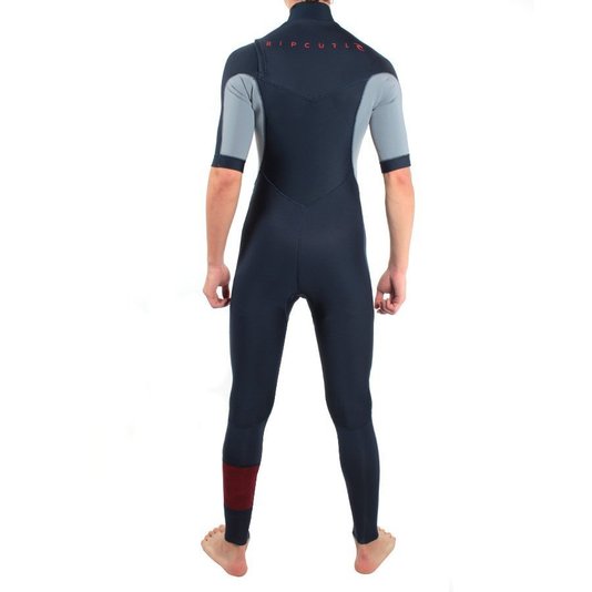 Long John Rip Curl C/Z Aggro Manga Curta 2.2 Azul Marinho