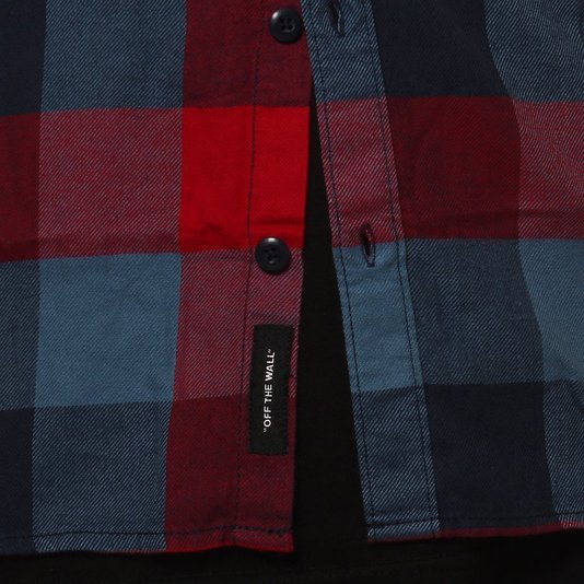 Camisa Vans Manga Longa Flannel Azul/Vermelho