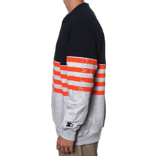 Moletom Starter Stripes Azul Marinho/Cinza