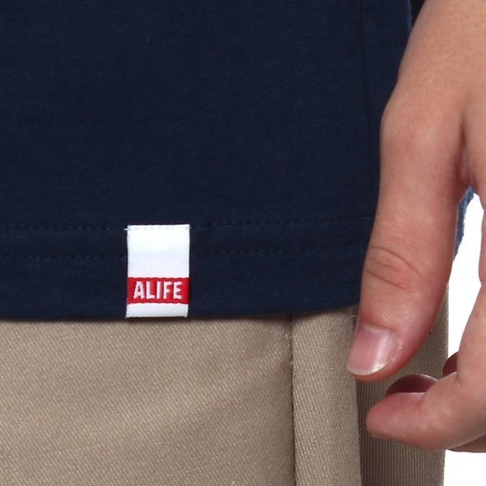 Camiseta Alife Bubble Text Azul Marinho