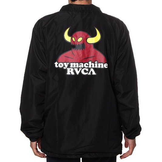 Jaqueta RVCA x Toy Machine Windbreak Preto