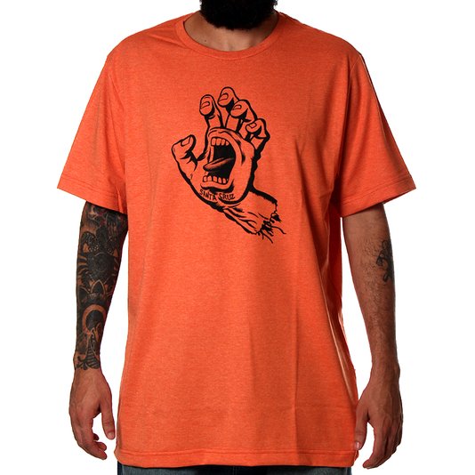 Camiseta Santa Cruz Screaming Hand 1 Color Laranja