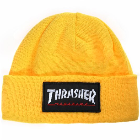 Gorro Thrasher Logo Patch Amarelo/Preto