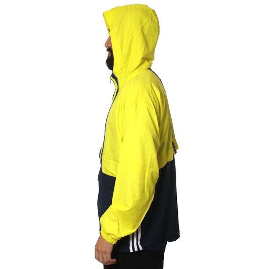 Jaqueta Adidas Anorak Amarelo/Azul Marinho