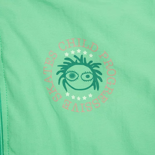 Jaqueta Child Tactel Feminina Star Trackpants Verde/Rosa