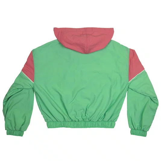 Jaqueta Child Tactel Feminina Star Trackpants Verde/Rosa