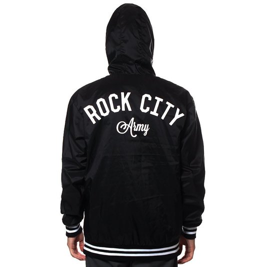 Jaqueta Corta Vento Rock City Army Ribana Preto/Branco