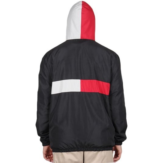 Jaqueta Dgk Crossover Corta Vento Preto/Vermelho/Cinza
