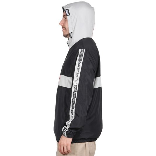 Jaqueta Dgk Crossover Corta Vento Preto/Vermelho/Cinza