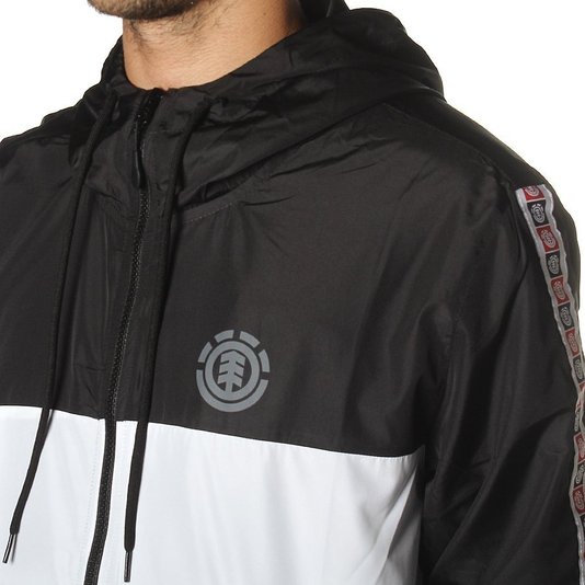 Jaqueta Element 92 Corta Vento Preto/Branco