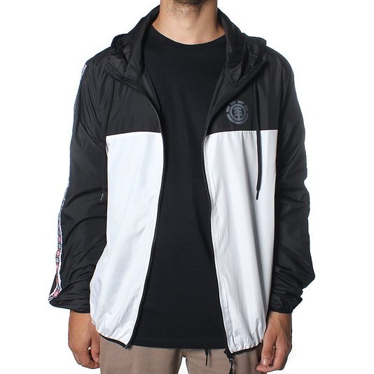 Jaqueta Element 92 Corta Vento Preto/Branco