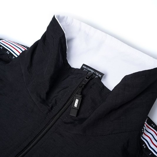 Jaqueta High Zipped Jacket Stripes Preto