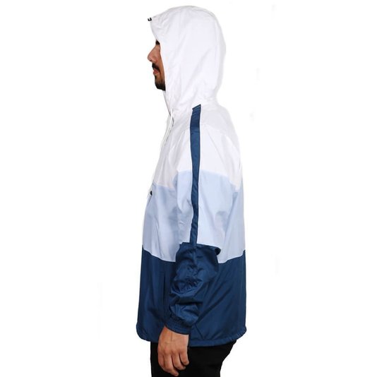 Jaqueta Hocks Corta Vento Anorak Trin Creme/Azul