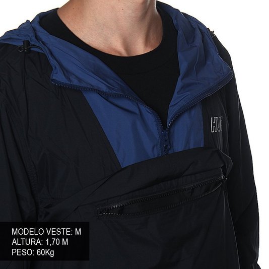 Jaqueta HUF Explorer Anorak Preto/Azul Marinho