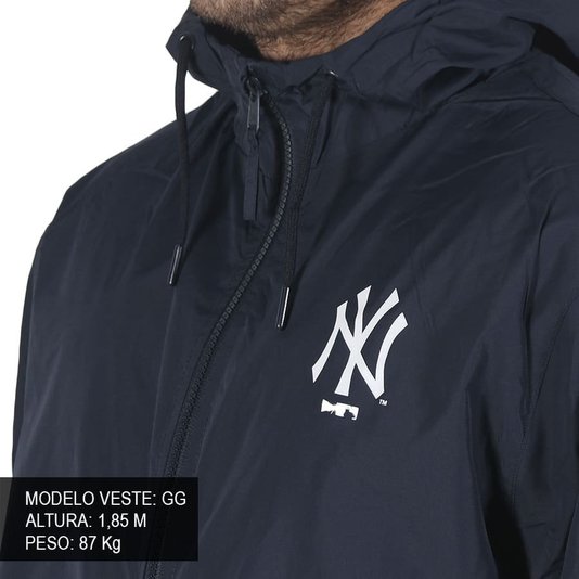 Jaqueta New Era Basic Sazonal Quad Neyyan Corta Vento Azul Marinho