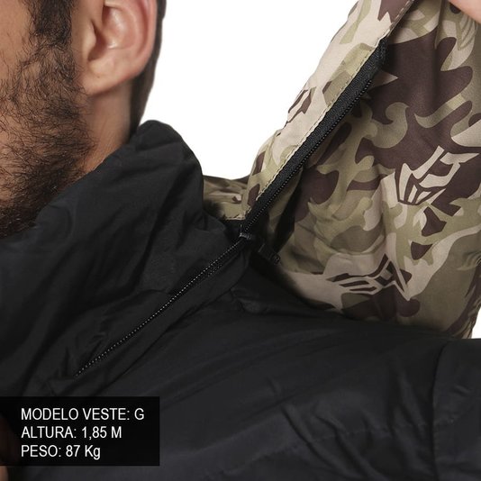Jaqueta New Era Neutral Puffer Preto/Camuflado
