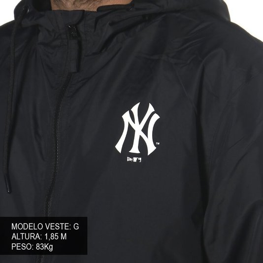 Jaqueta New Era New York Corta Vento Sazonal New York Preto