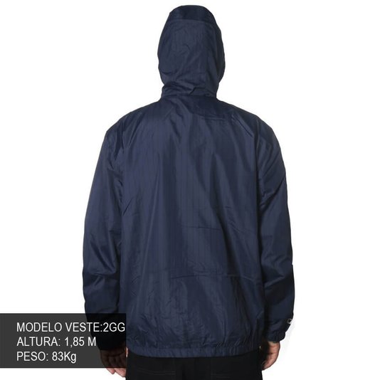 Jaqueta New Era Plus Size Stripe New York Azul Marinho