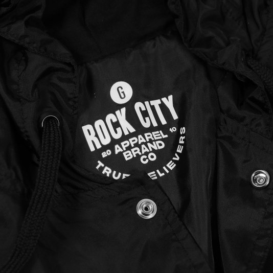 Jaqueta Rock City Tigre Old School Corta Vento Preto