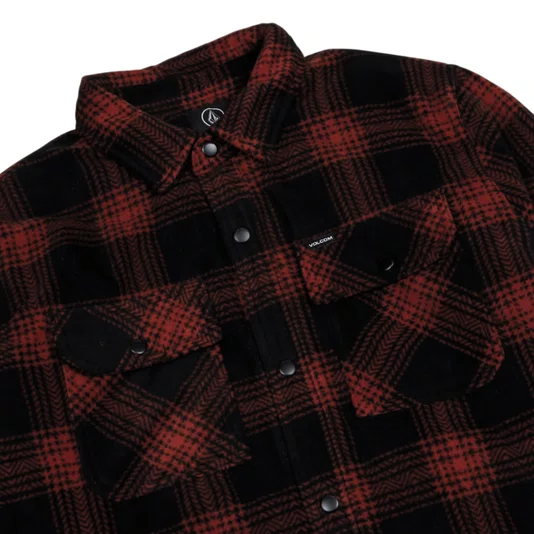 Jaqueta Volcom Bowered Burnt Sienna Preto/Vermelho