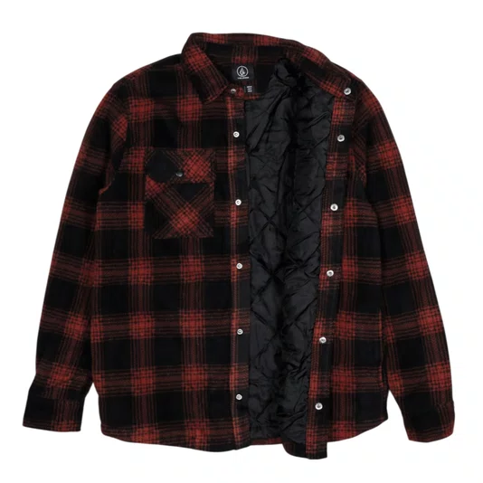 Jaqueta Volcom Bowered Burnt Sienna Preto/Vermelho