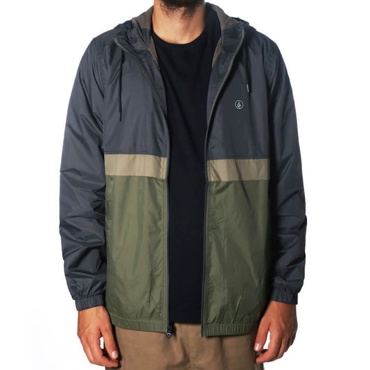 Jaqueta Volcom Ermont Corta Vento Preto/Verde