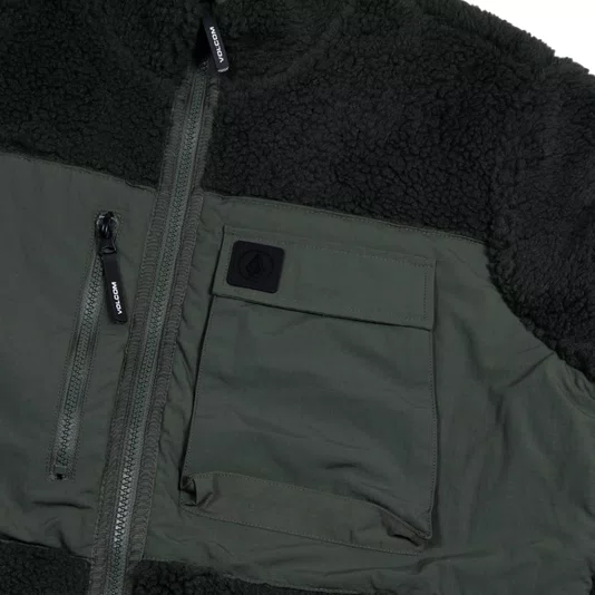 Jaqueta Volcom Storm Stone Rinsed Preto/Verde