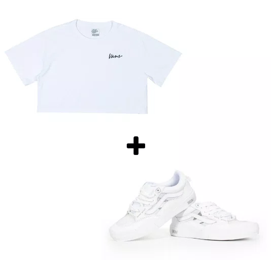 Kit Camiseta Vans Classic Script + Tênis Vans Skate 2 Wayvee