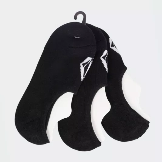 Kit Meia Volcom 3 Pk Anti Slip Grip Preto