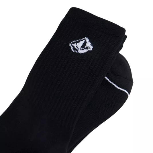 Kit Meia Volcom Cotton Blend 3pk Azul Marinho
