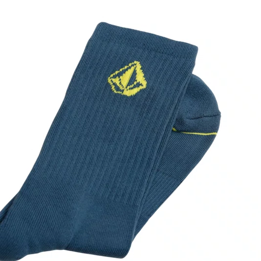 Kit Meia Volcom Cotton Blend 3pk Azul Marinho