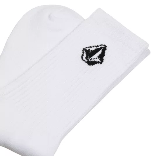 Kit Meia Volcom Cotton Blend 3pk Branco