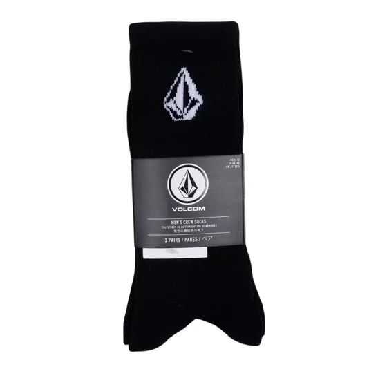 Kit Meia Volcom Cotton Blend Preto