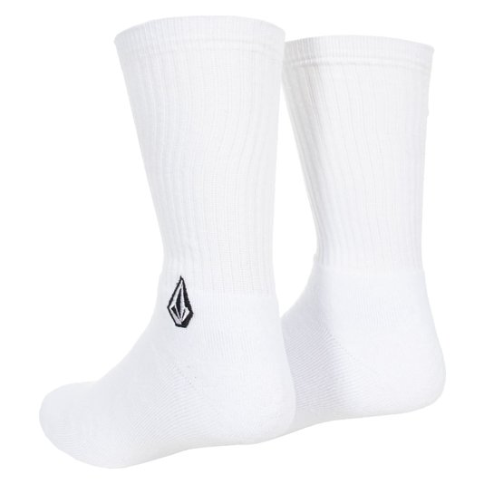 Kit Meia Volcom Solid Stone Sortida Branco/Verde/Preto