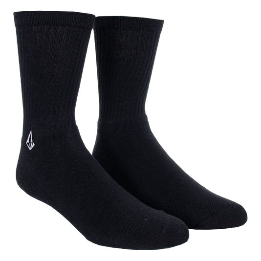 Kit Meia Volcom Solid Stone Sortida Branco/Verde/Preto