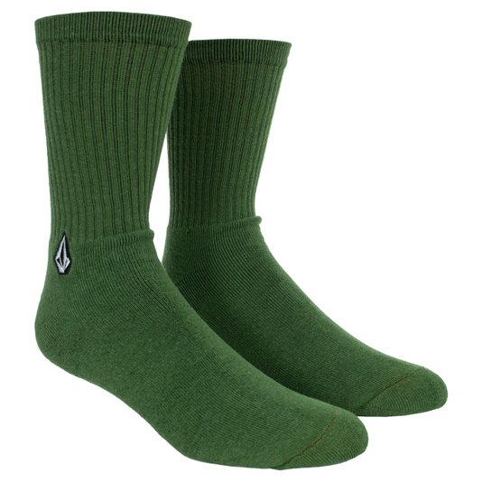 Kit Meia Volcom Solid Stone Sortida Branco/Verde/Preto