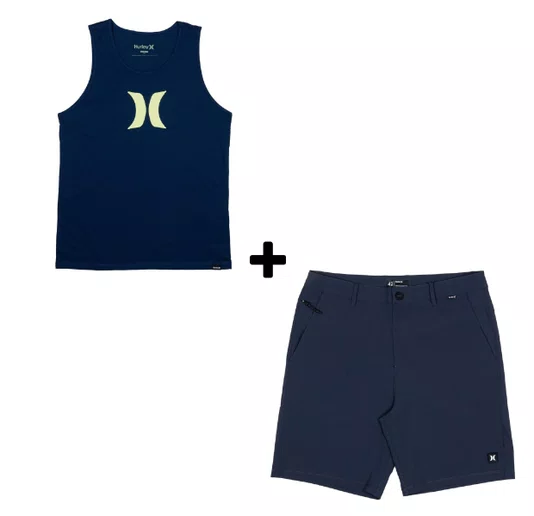 Kit Regata Hurley Silk Icon + Bermuda Hurley Walk Ripstop