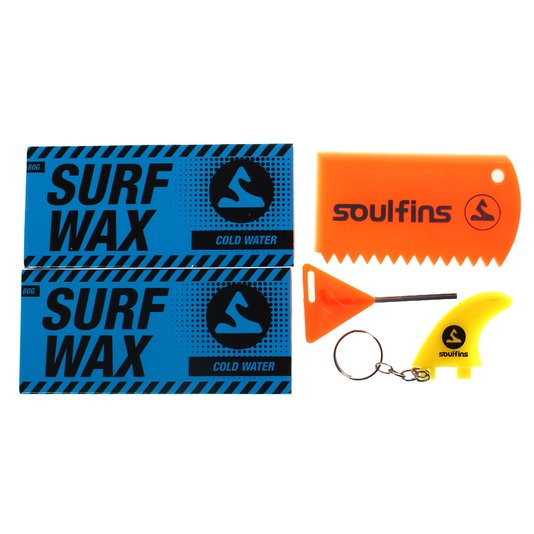 Kit Surf Soulfins Wax Cold Azul