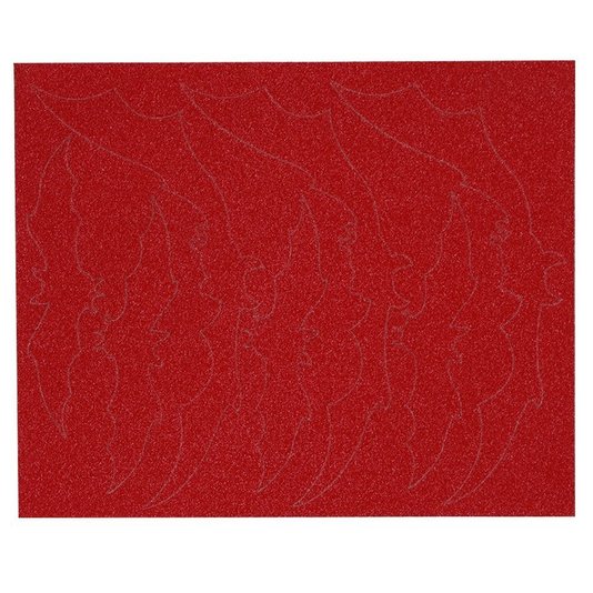 Lixa Anarquia Jessup Recorte Morcego Folha 9" X 11" Vermelho