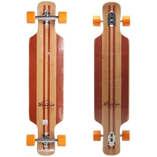 Longboard Hondar Freeride Woody 40" Madeira/Amarelo